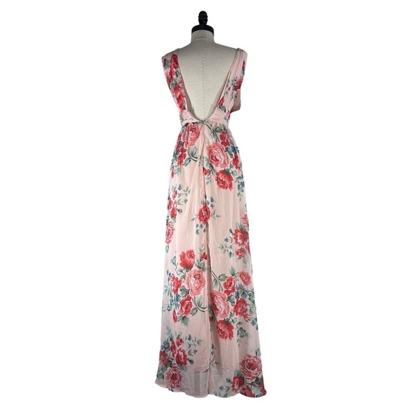 Lulu’s Garden Meandering Blush Floral Print Maxi Dress size xs - Picture 6 of 10